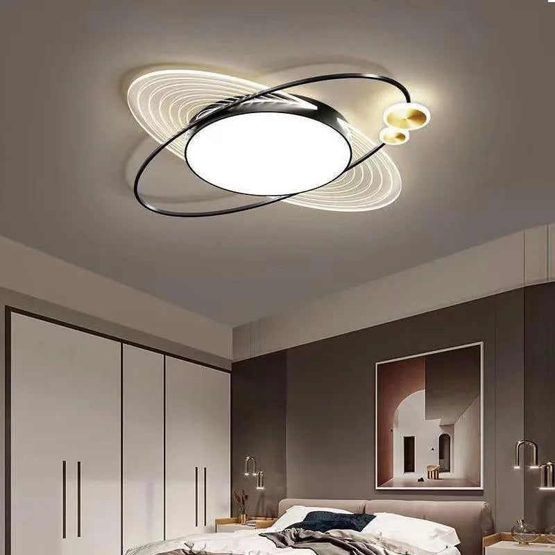 Nordic Double Square Acrylic LED Ceiling Lamp for Modern Spaces