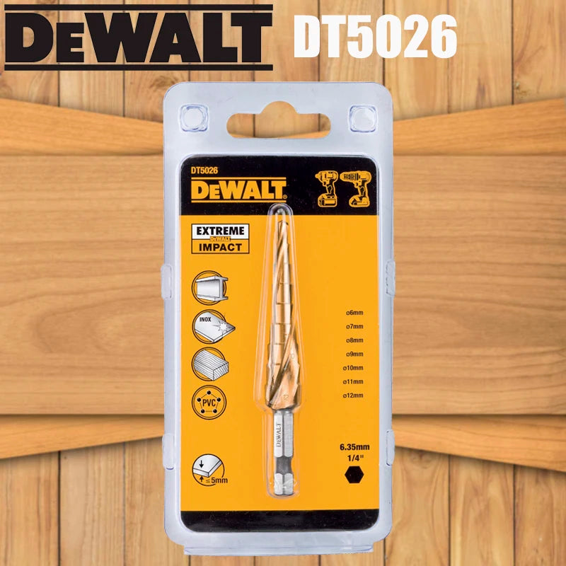 DEWALT Titanium Step Drill Bit Set - Impact Hex, Durable Metal Tool