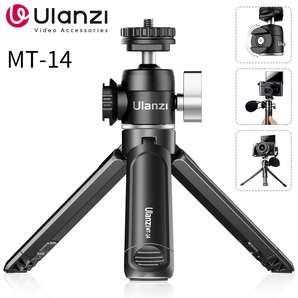 Ulanzi MT-14 Lightweight Tripod with 360° Ballhead – Ideal Vlog Kit
