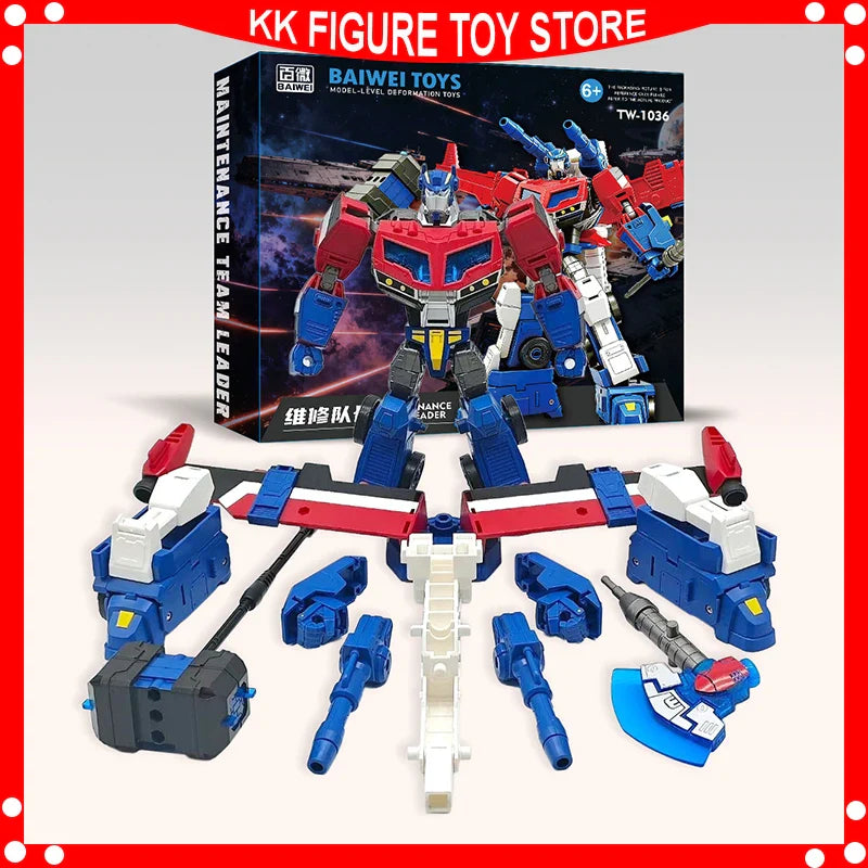 BAIWEI TW-1036: Animated Fire Truck Transforming Action Figure Toy
