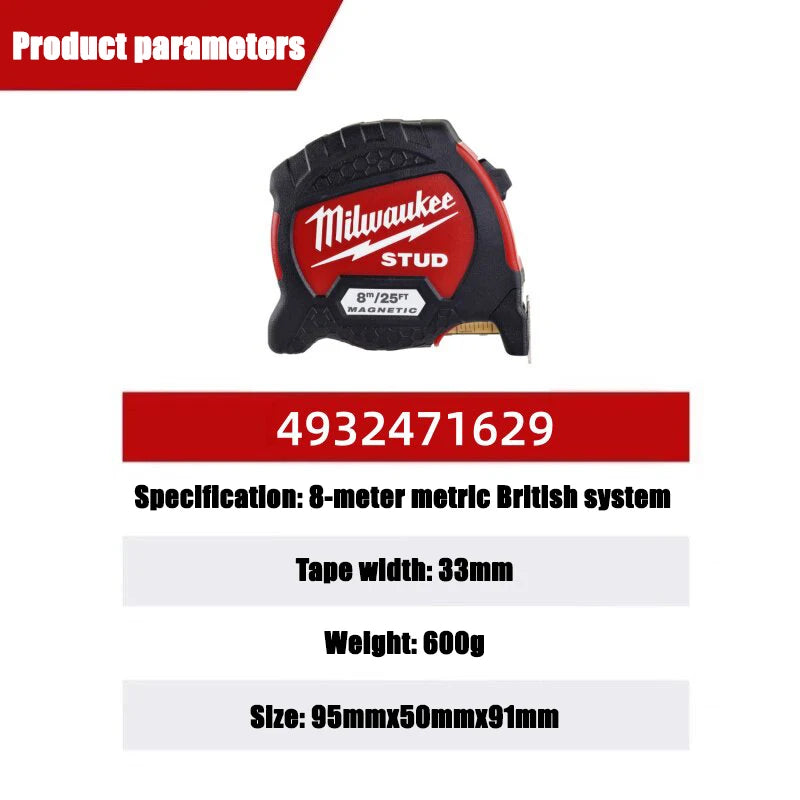 Milwaukee Self-Locking 16ft/26ft Magnetic Tape Measure - Durable & Accurate