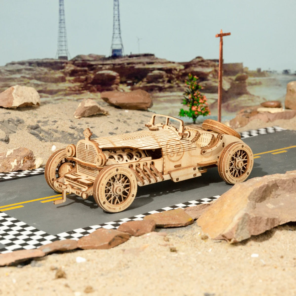 Robotime 3D Wooden Classic Car Model Building Kit - Vintage Design