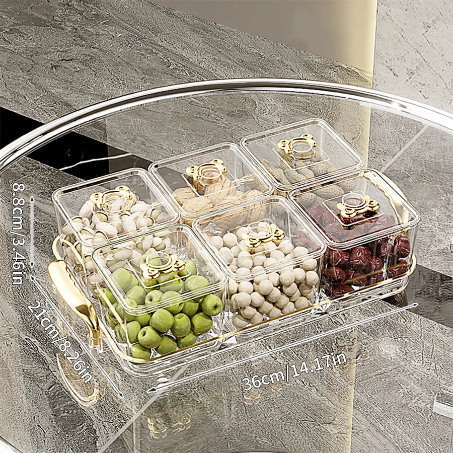 4/6 Compartment Clear Plastic Storage Tray – Durable & Eco-Friendly