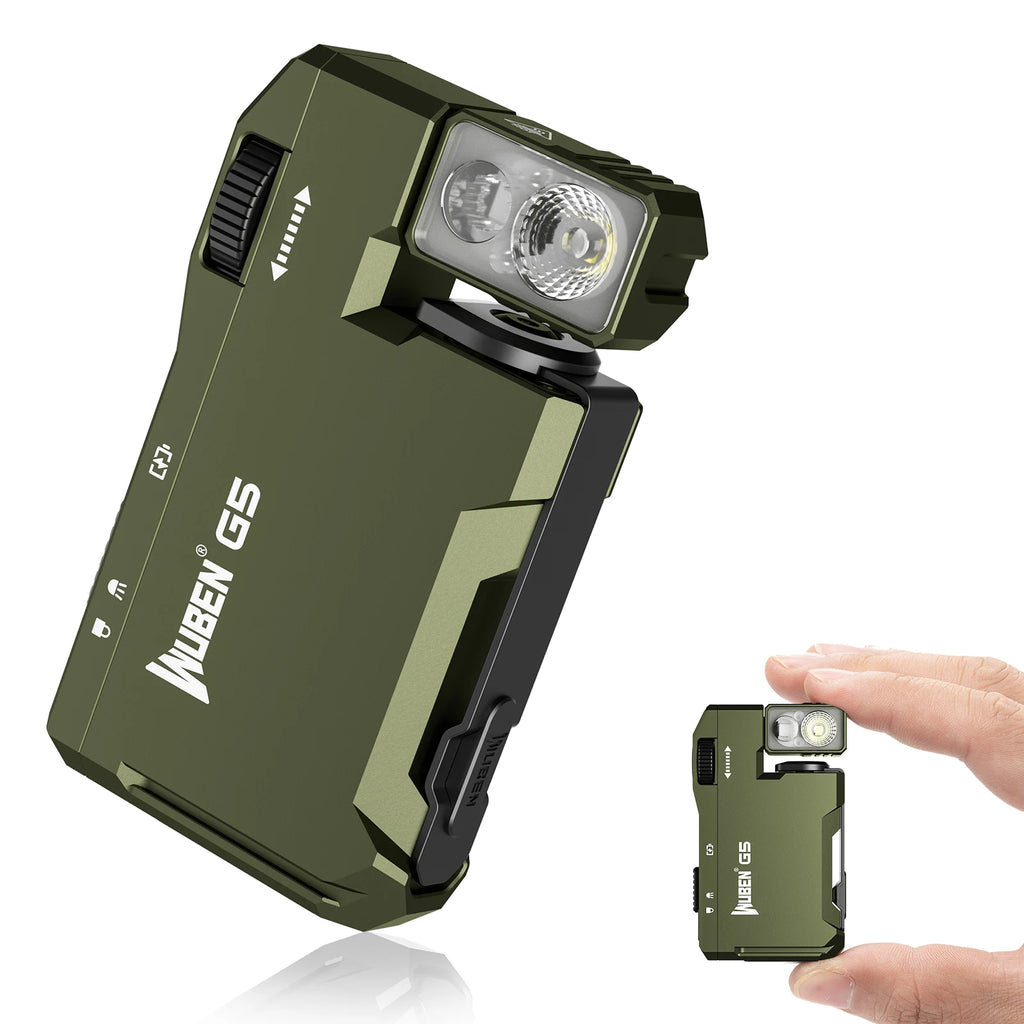 WUBEN G5 Rechargeable 400 Lumens EDC Flashlight with RGB Light