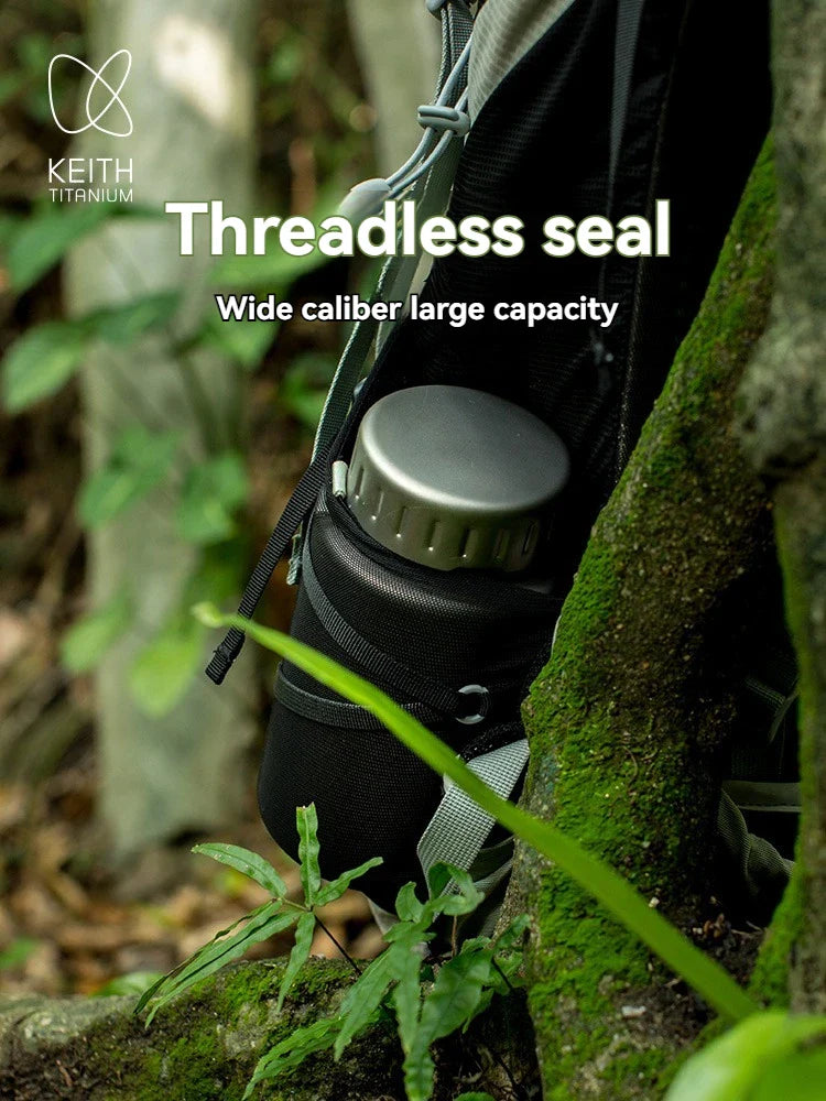 Keith Titanium Sports Bottle - Ultra-Light Durable Drinkware, 0.9L/1.2L