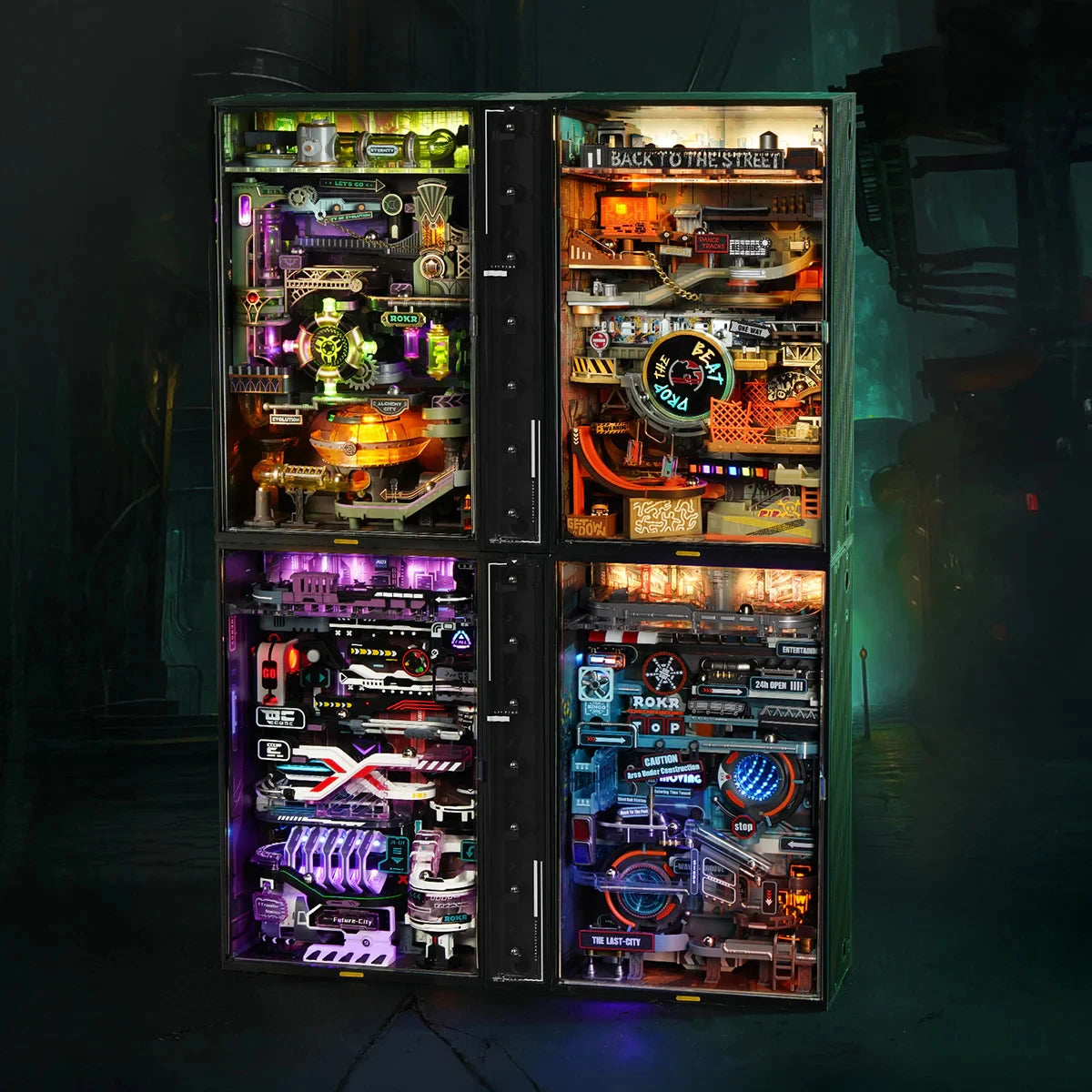 Cyberpunk Marble Run 3D Puzzle DIY Model - Interactive Home Decor
