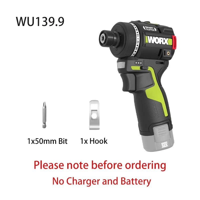 Worx WU139 Cordless Electric Impact Screwdriver - High Torque Power Tool