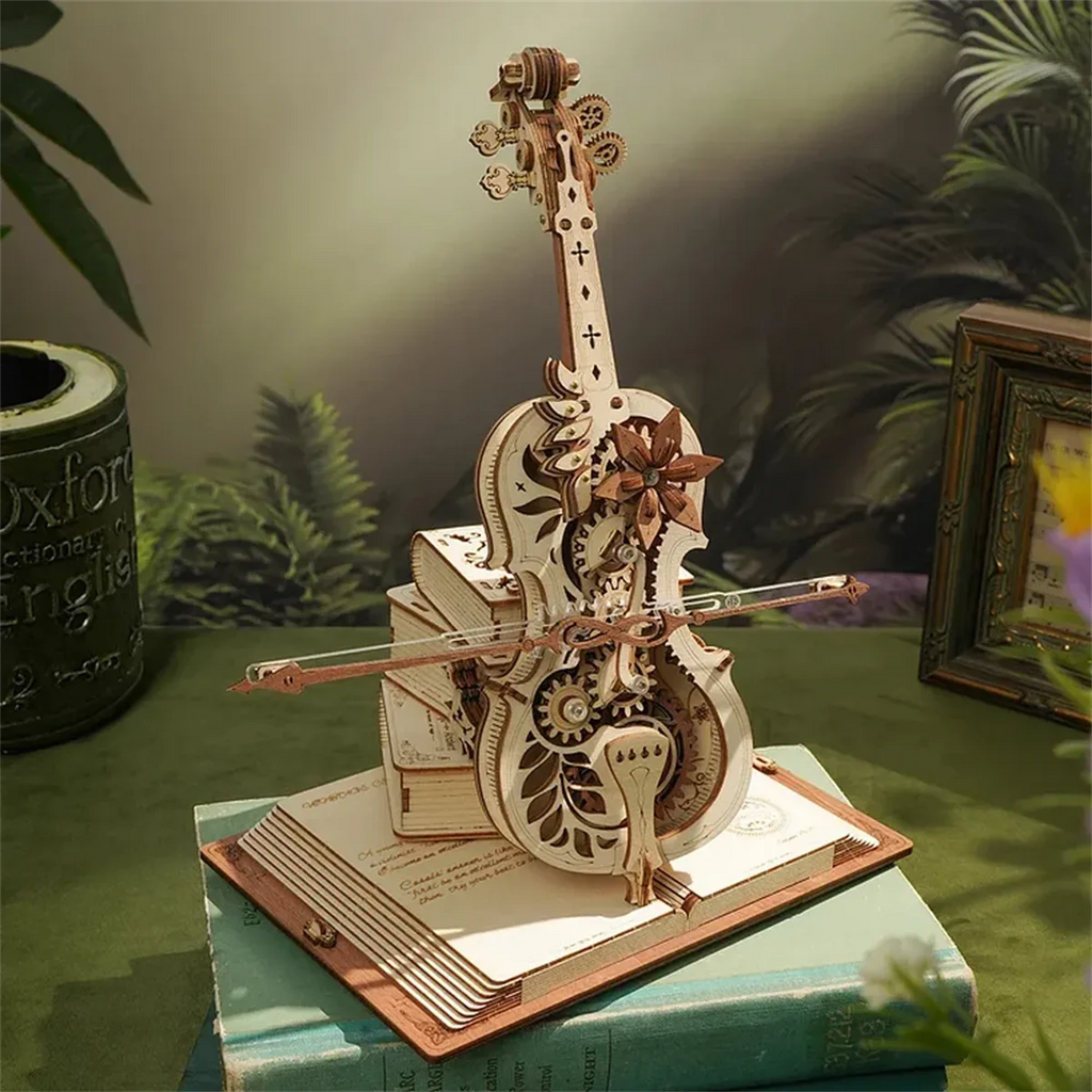 ROBOTIME 3D Wooden Mechanical Music Box - Perfect Gift for Music Lovers