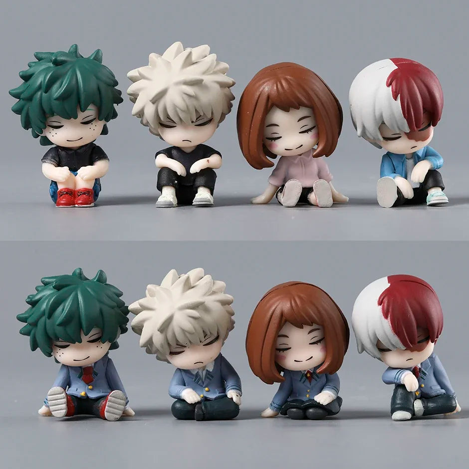 My Hero Academia PVC Collectible Doll Set - 4 Character Figures