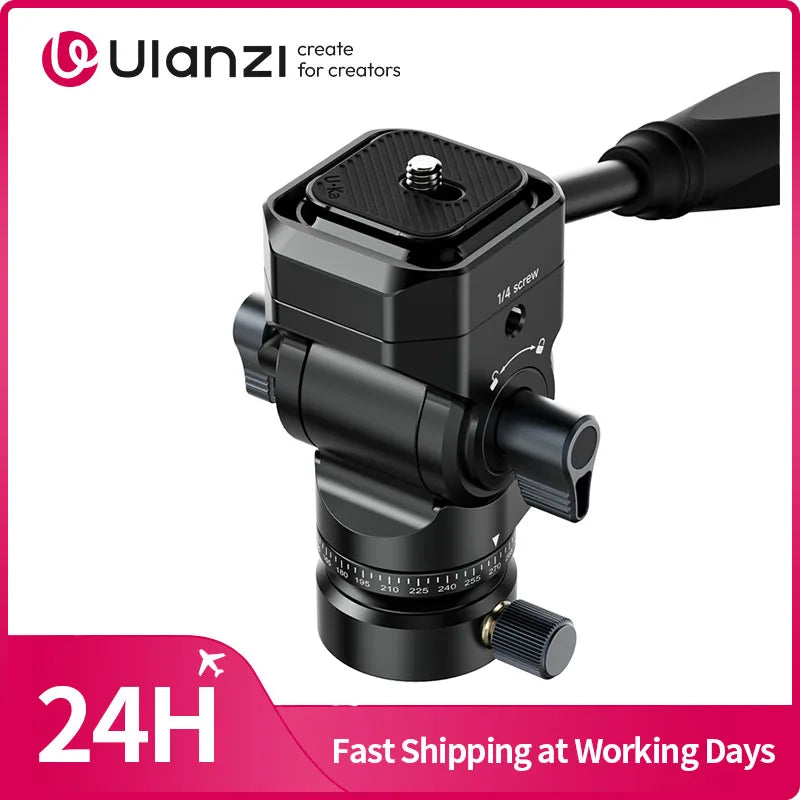 Ulanzi U190 II Fluid Tripod Head - Smooth Video Recording Support