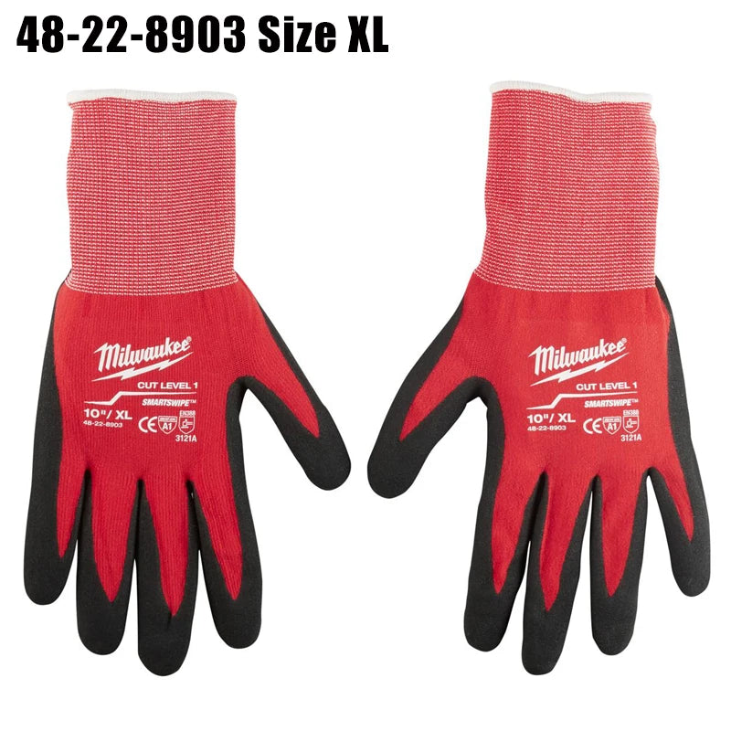 Milwaukee Cut Resistant Nitrile Work Gloves - Touchscreen Compatible