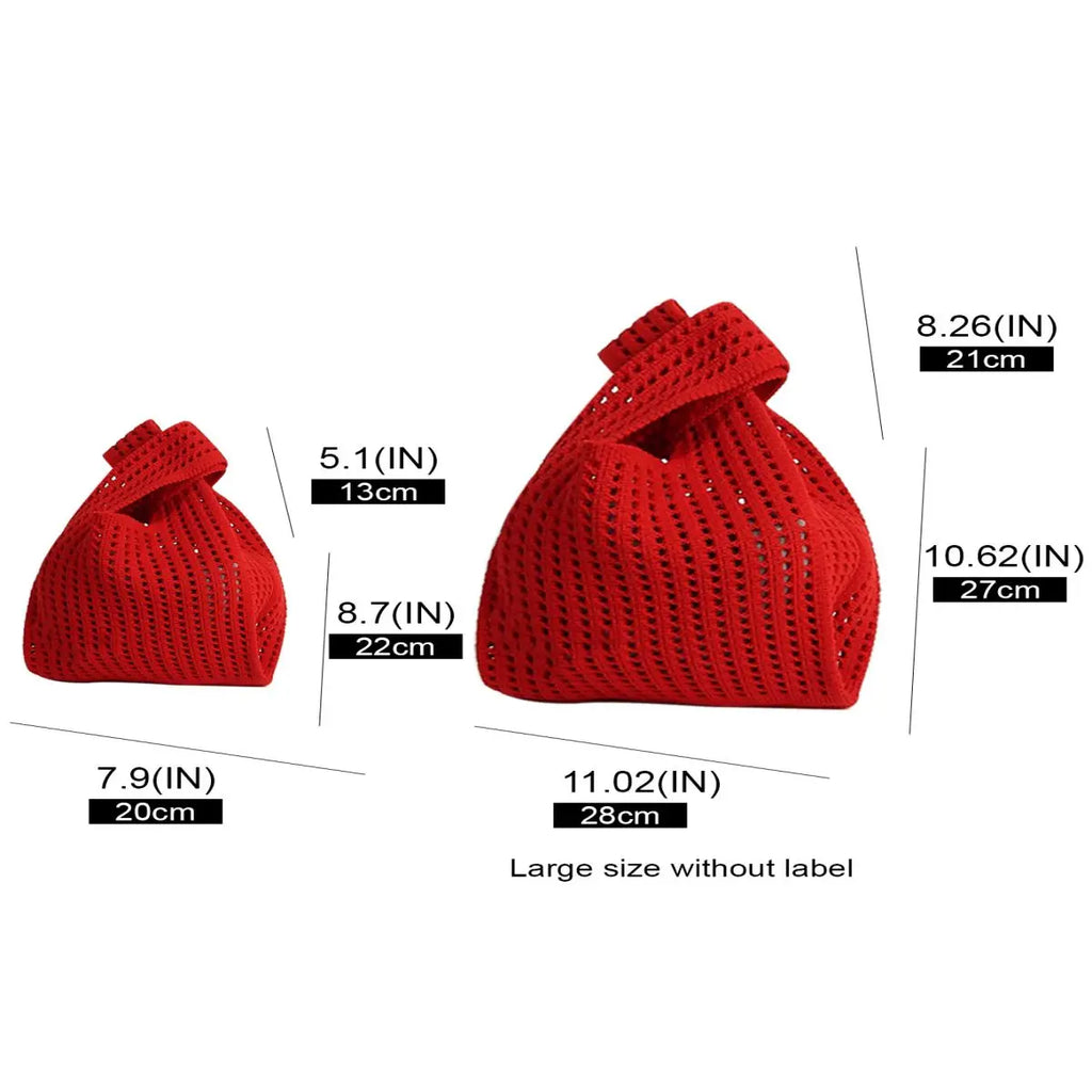 Handmade Colorful Knit Tote Bag for Women – Stylish & Casual