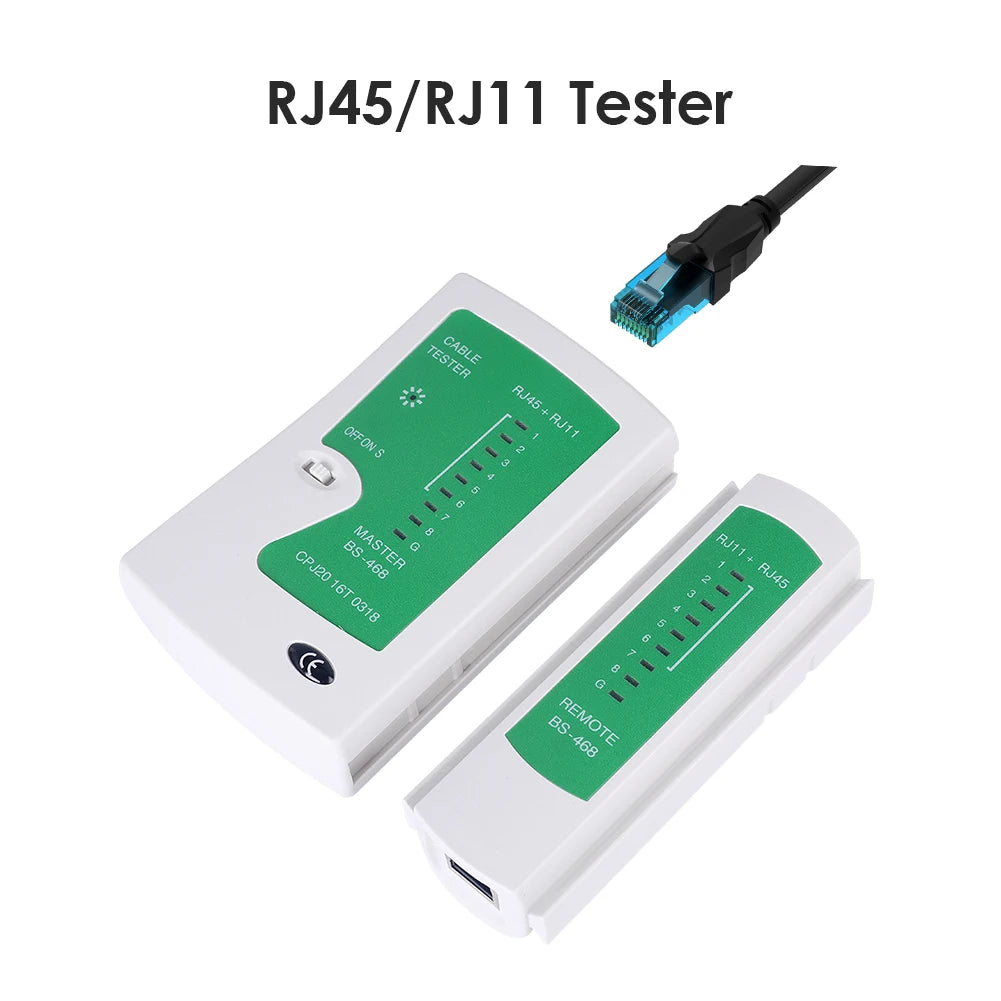 Portable Ethernet Cable Tester for RJ45/RJ11 - Reliable Network Diagnostics