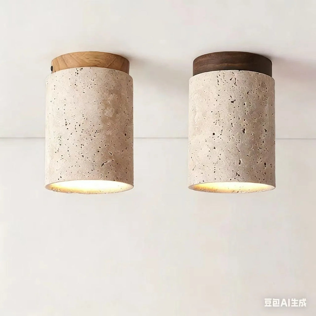 Japanese Style LED Ceiling Lamp - Modern Round Surface Mount Light