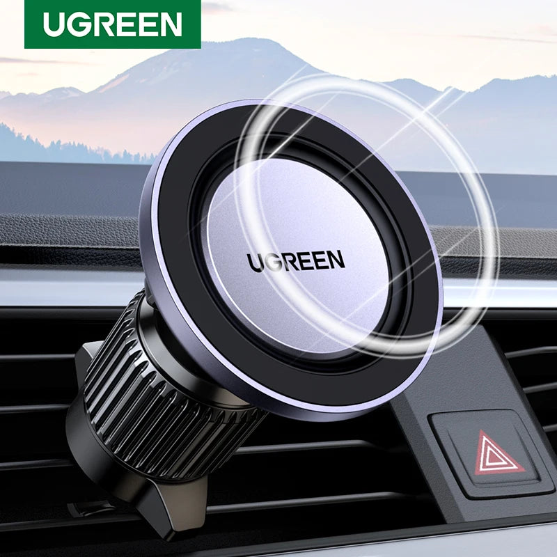 UGREEN Magnetic Car Phone Holder – Safe Mount for iPhone & Samsung