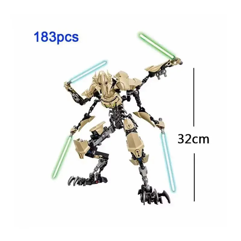 32cm Star Toy Anime Action Figure Robot with Lightsaber - Collectible Gift