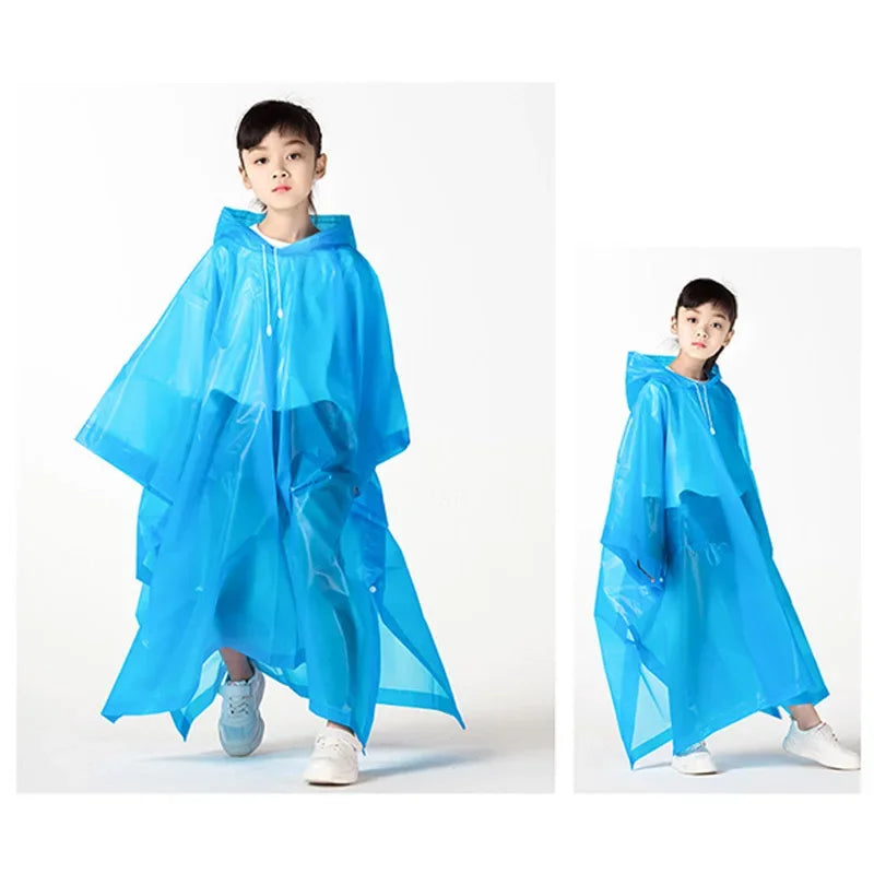 Lightweight Kids Raincoat - Waterproof Pullover for Outdoor Adventures