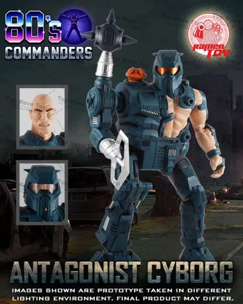 80s Commander Antagonist Cyborg Action Figure - 1/12 Scale Collectible Doll