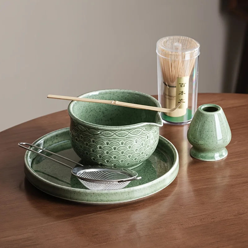 Authentic Japanese Matcha Tea Set - Bowl, Whisk & Accessories