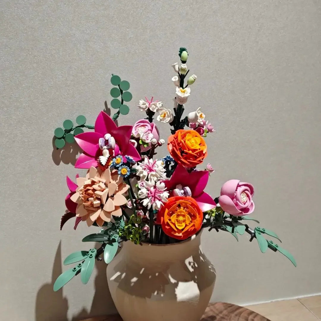 Creative 8-Bouquet Set: Eternal Roses, Orchids & Succulents for Kids