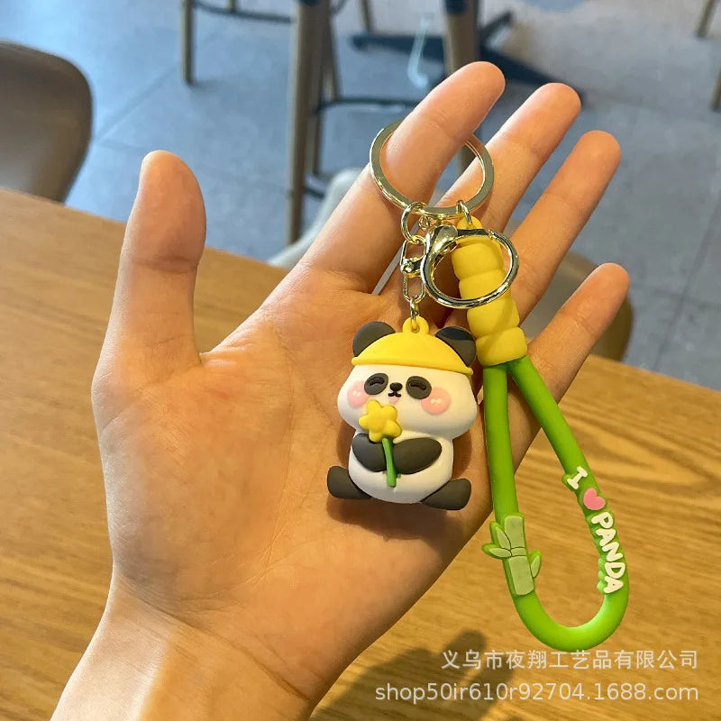 Adorable Kung Fu Panda Keychain - Soft Plastic Travel Pendant