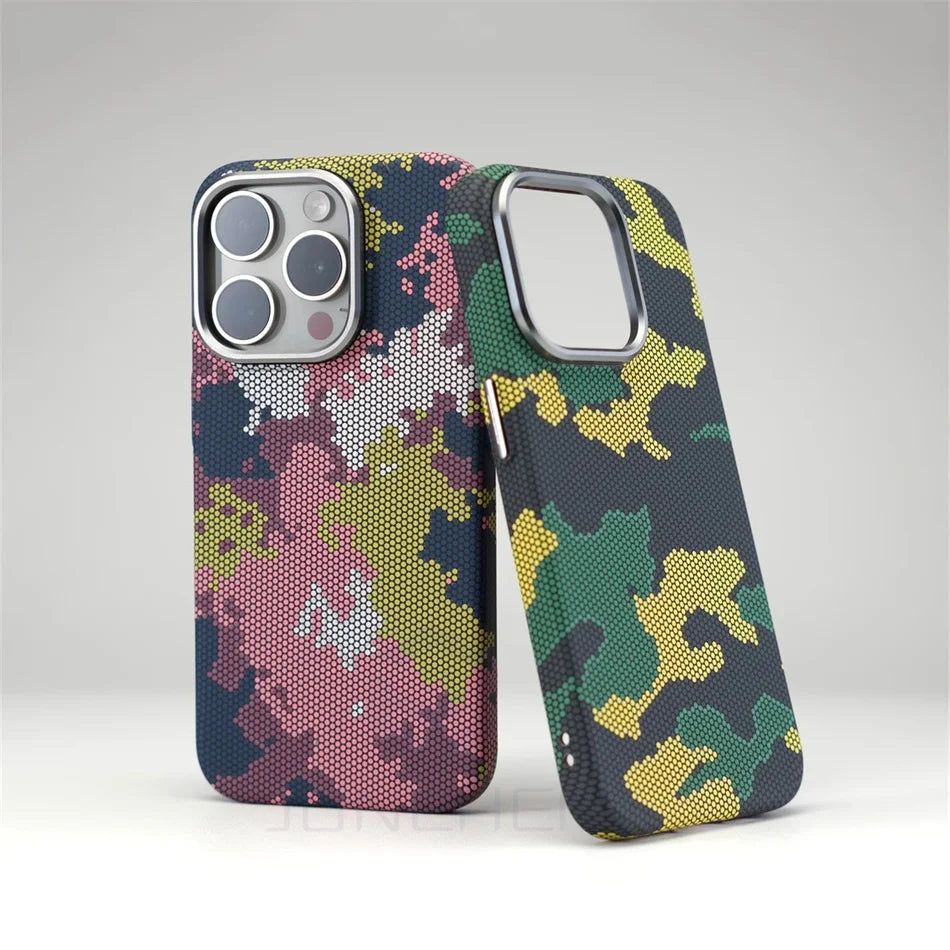 Magnetic Carbon Fibre Pattern Case for iPhone 13/14/15 Pro Max