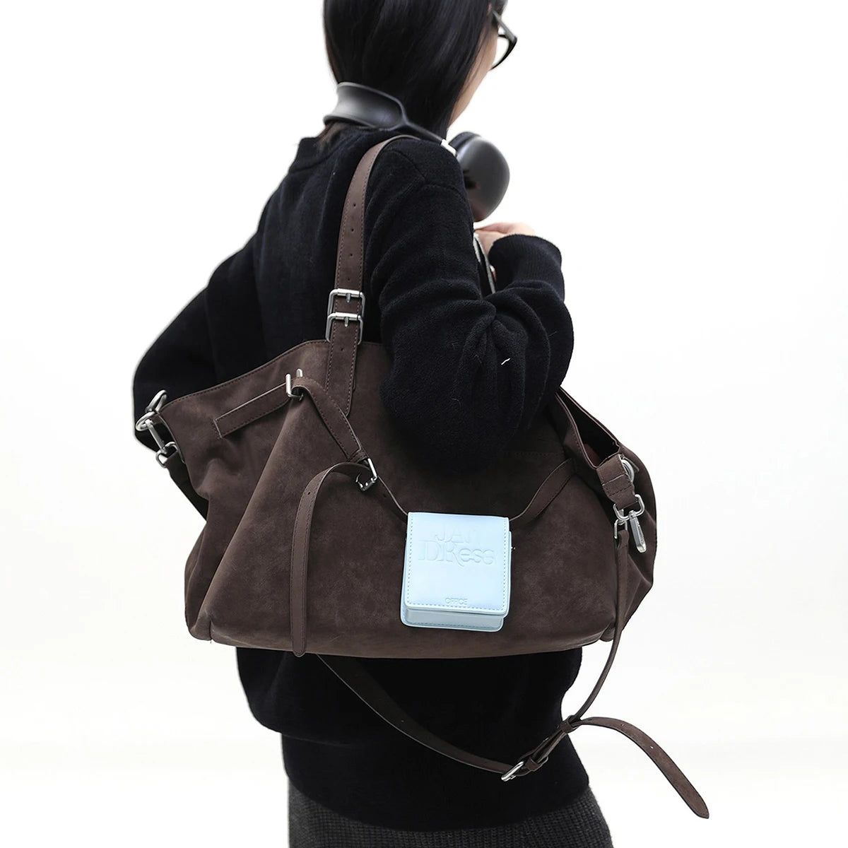 Chic Y2K Faux Suede Tote Bag – Versatile & Spacious for Women