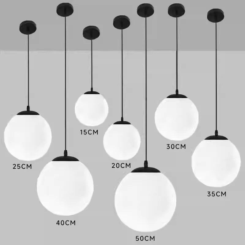 Modern Globe Glass Pendant Light - Stylish Chandelier for Home