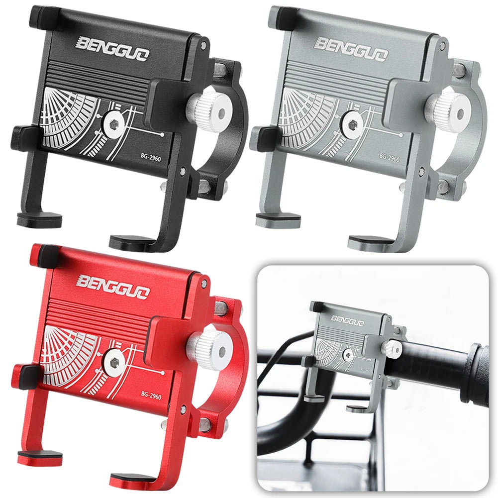 Adjustable Aluminium Alloy Bike Phone Mount – Secure & Nonslip Holder