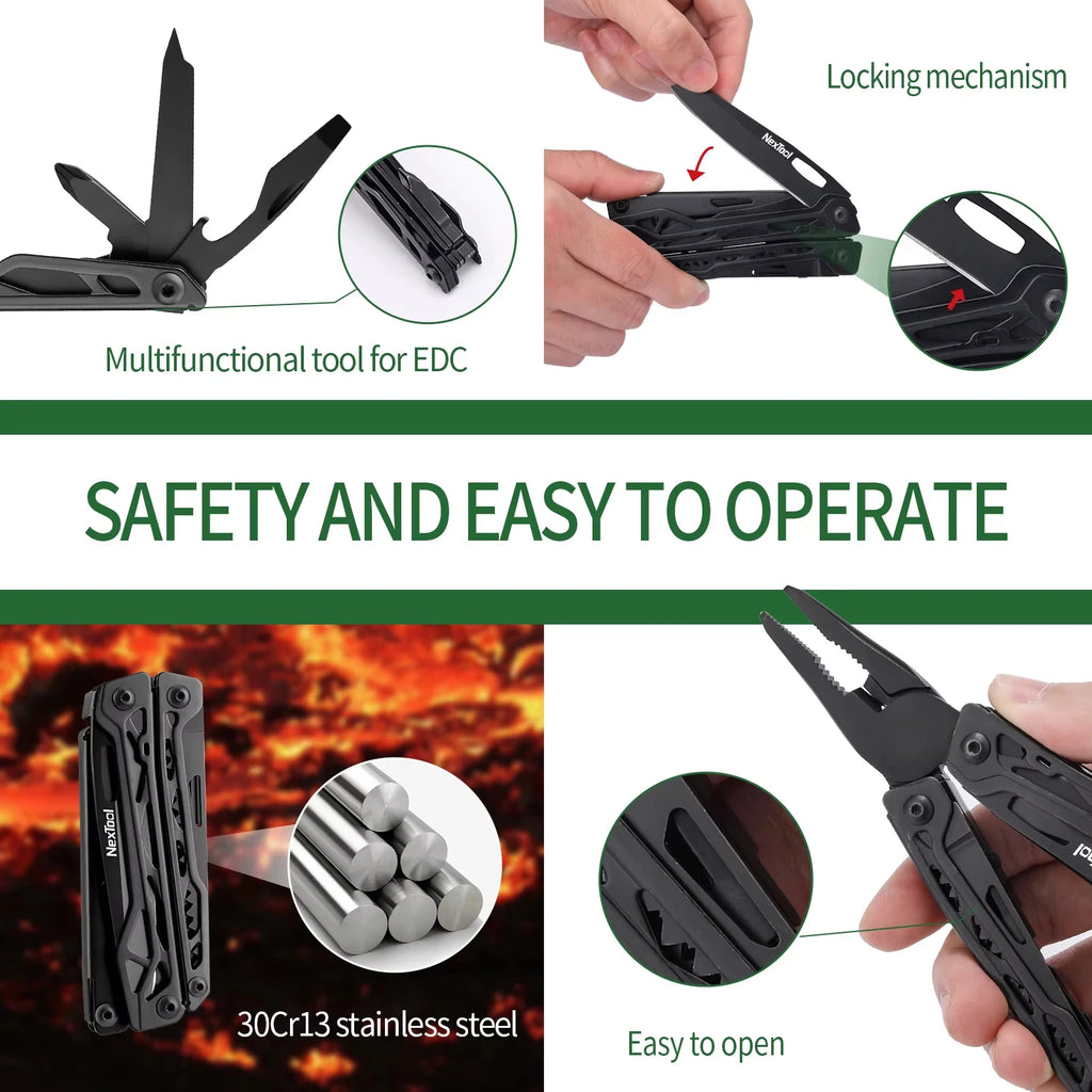 NexTool 11-in-1 Multi-Function Survival Pliers & Scissors Kit