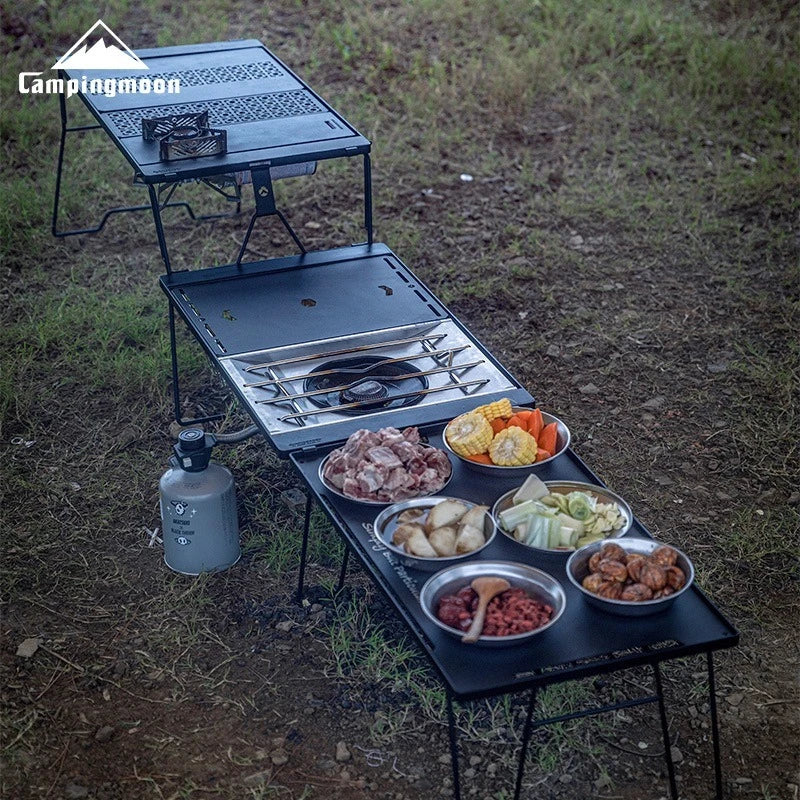 Stainless Steel Camping Table Cover - Durable & Space-Saving