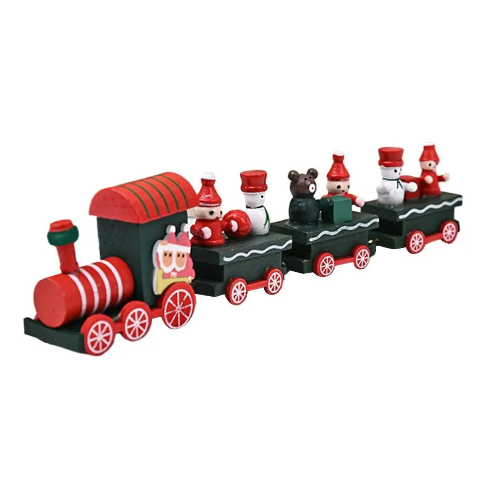 Wooden Christmas Train Decoration - Festive Home Ornament