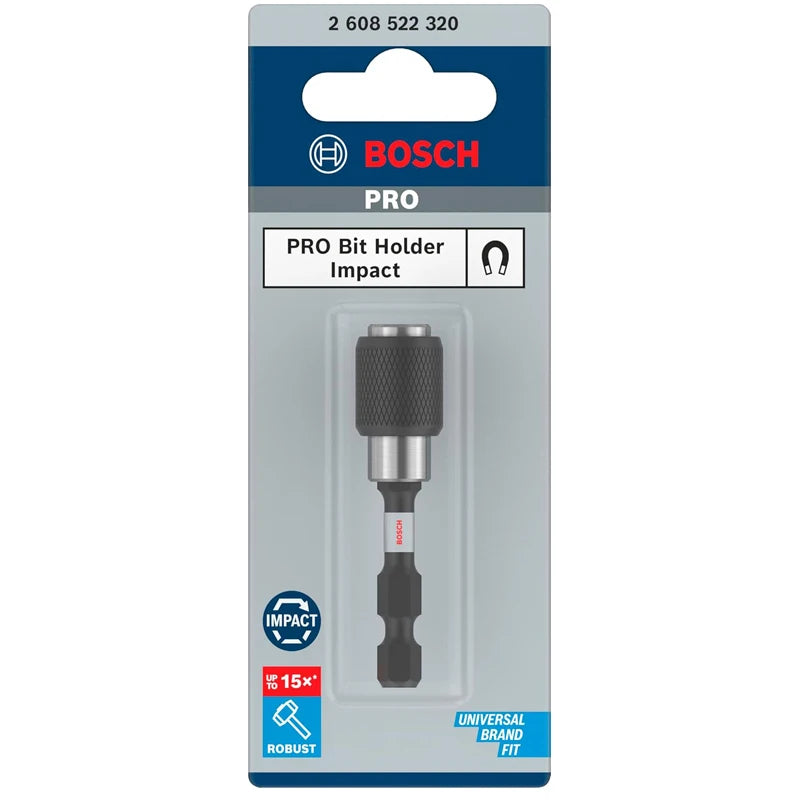 Bosch Quick Change Bit Holder for Impact Screwdrivers – 1/4" Hex Shank