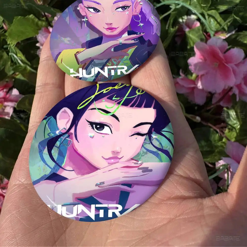 K-Pop Demon Hunters Anime Pin Button | Cute Cartoon Brooch Jewelry