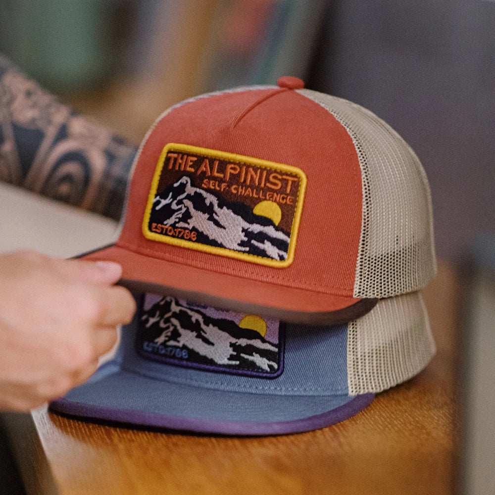 Maden Adjustable Color-Block Cap - Breathable Flat Brim Hat