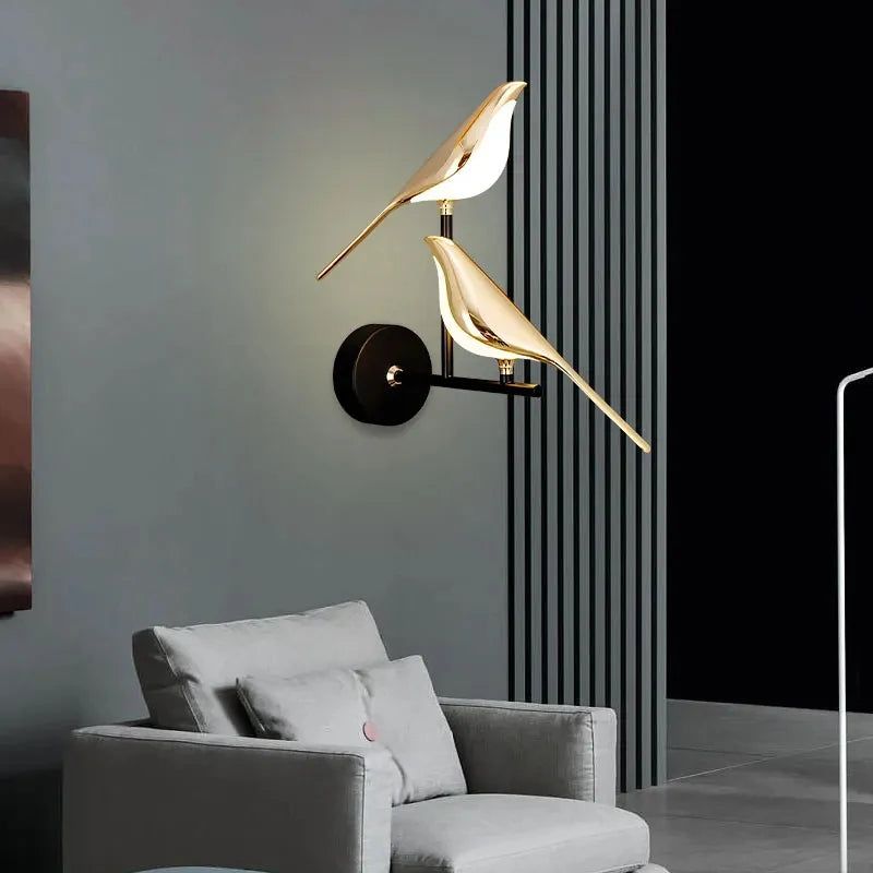 Modern LED Magpie Bird Wall Lamp - Art Deco Indoor Lighting