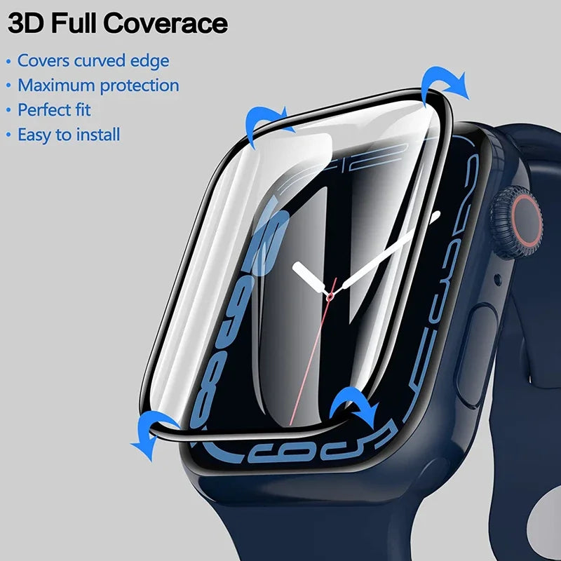 3D Curved Screen Protectors for Apple Watch - All Series Compatible