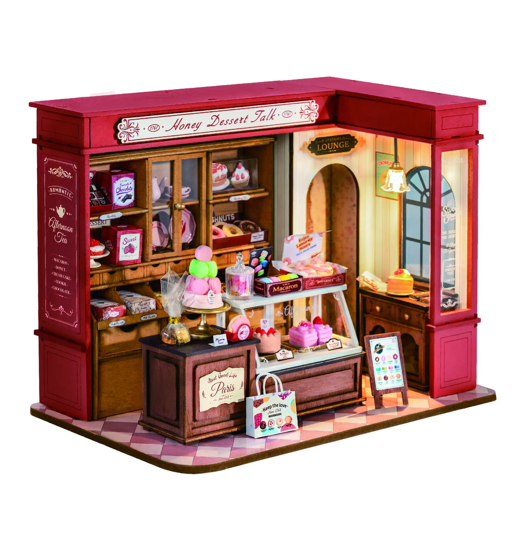 Robotime Rolife Honey Dessert Talk Miniature Dollhouse 3D Puzzle Kit