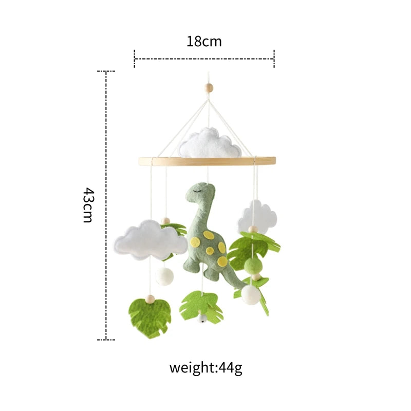 Colorful Wooden Hot Air Balloon Mobile Rattle | Baby Bed Bell Toy