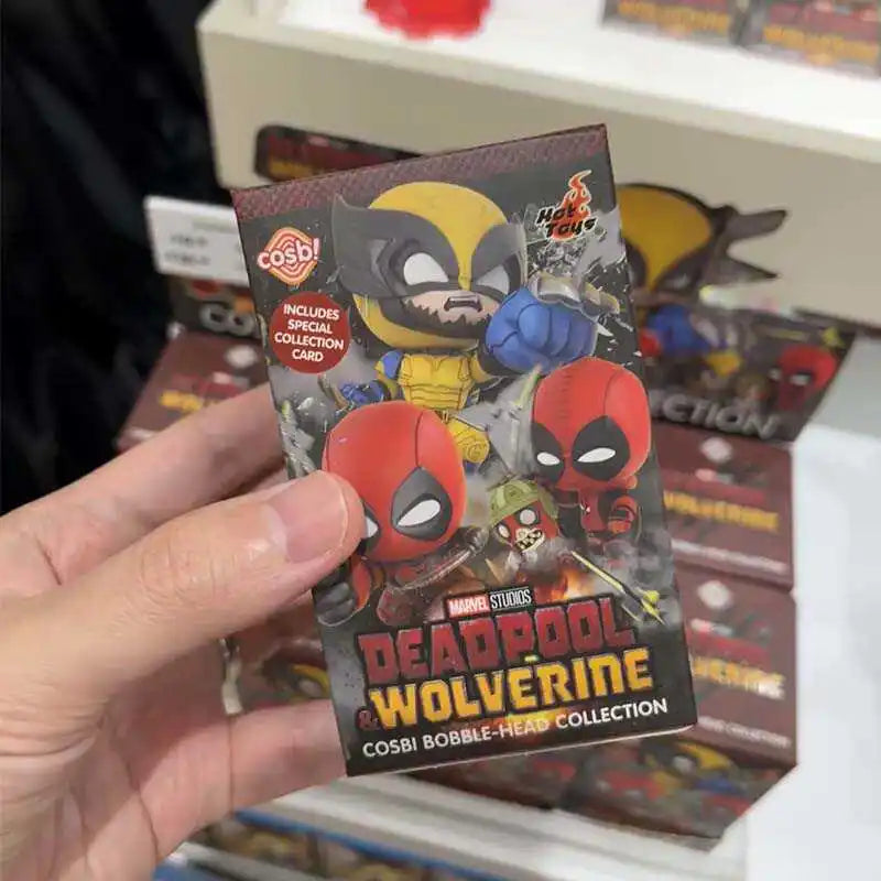 Cute Deadpool & Wolverine Q-Version Anime Figures - Kawaii Collectible