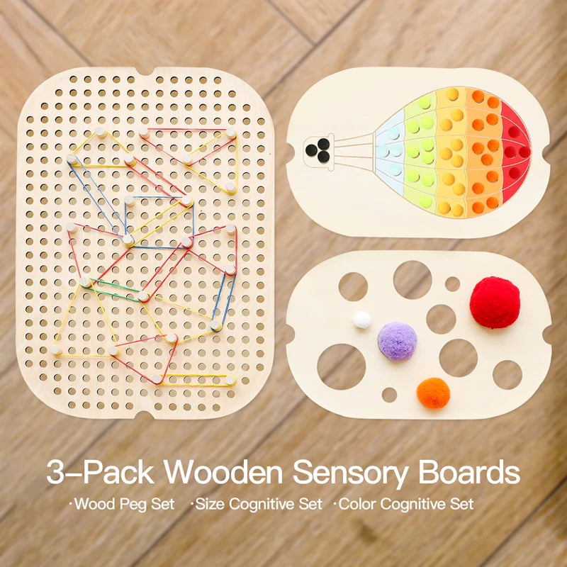 Montessori Wooden Sensory Table for Kids - Fine Motor Skill Development