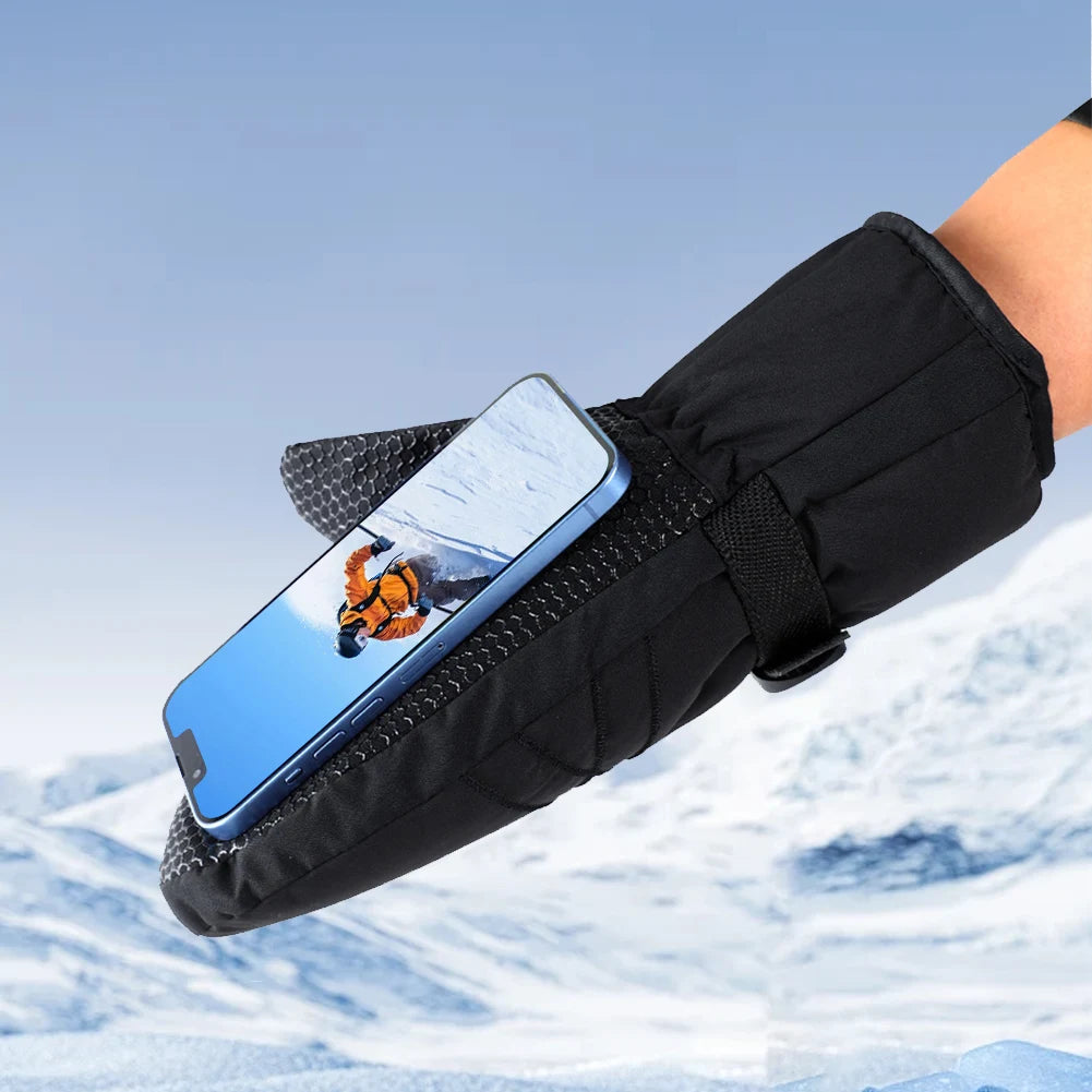 Waterproof Winter Ski Mittens - Thermal Gloves for Men & Women