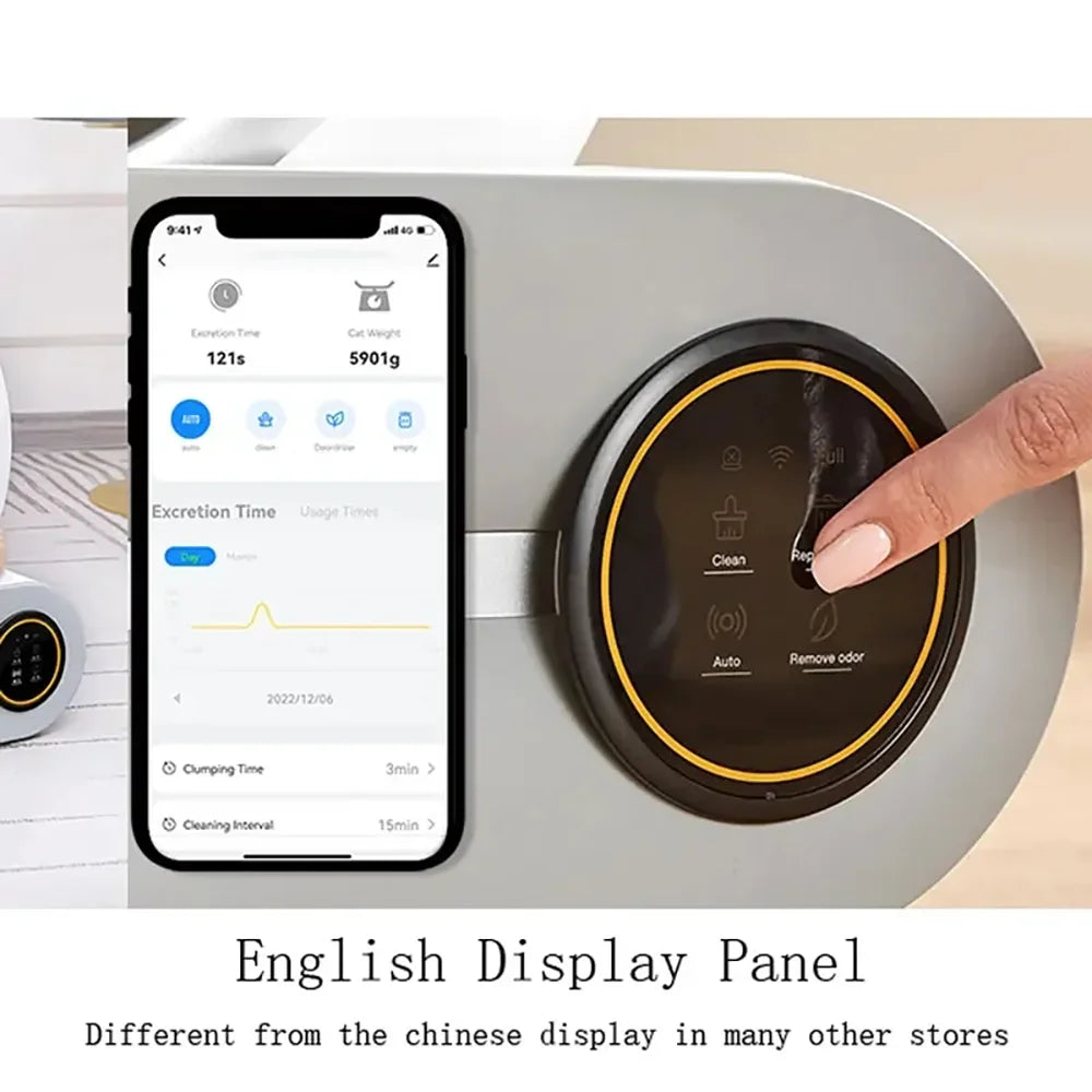 Tonepie 65L Self-Cleaning Cat Litter Box with Smart Design