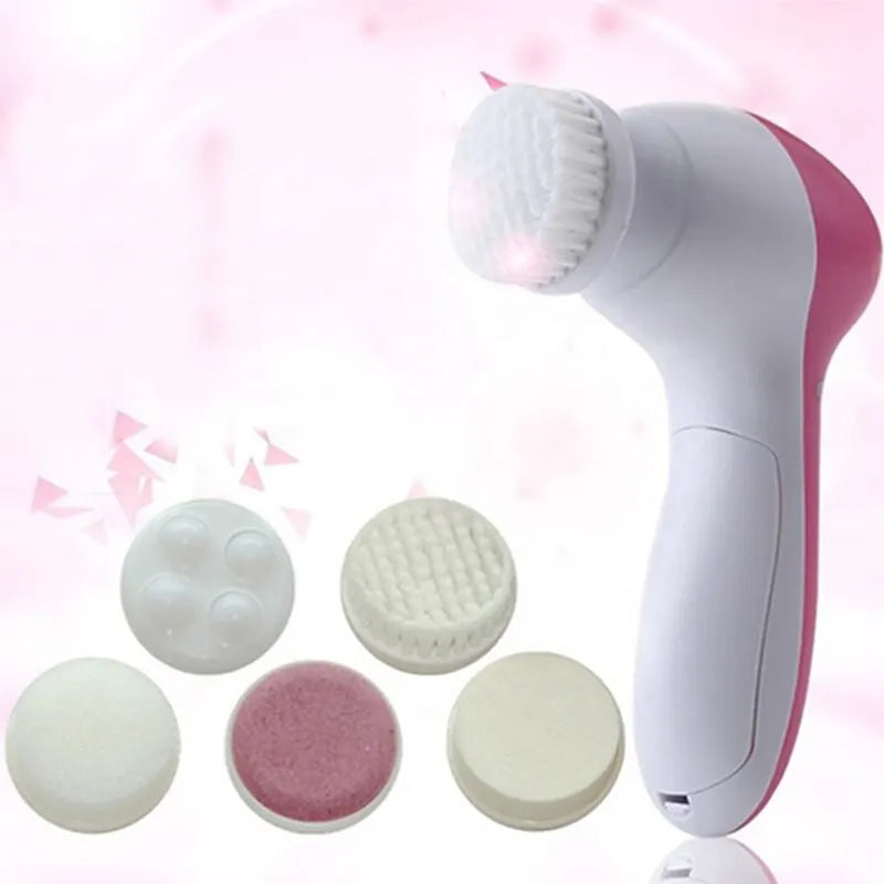 5-in-1 Electric Facial Cleaner & Massager for Deep Skin Purification