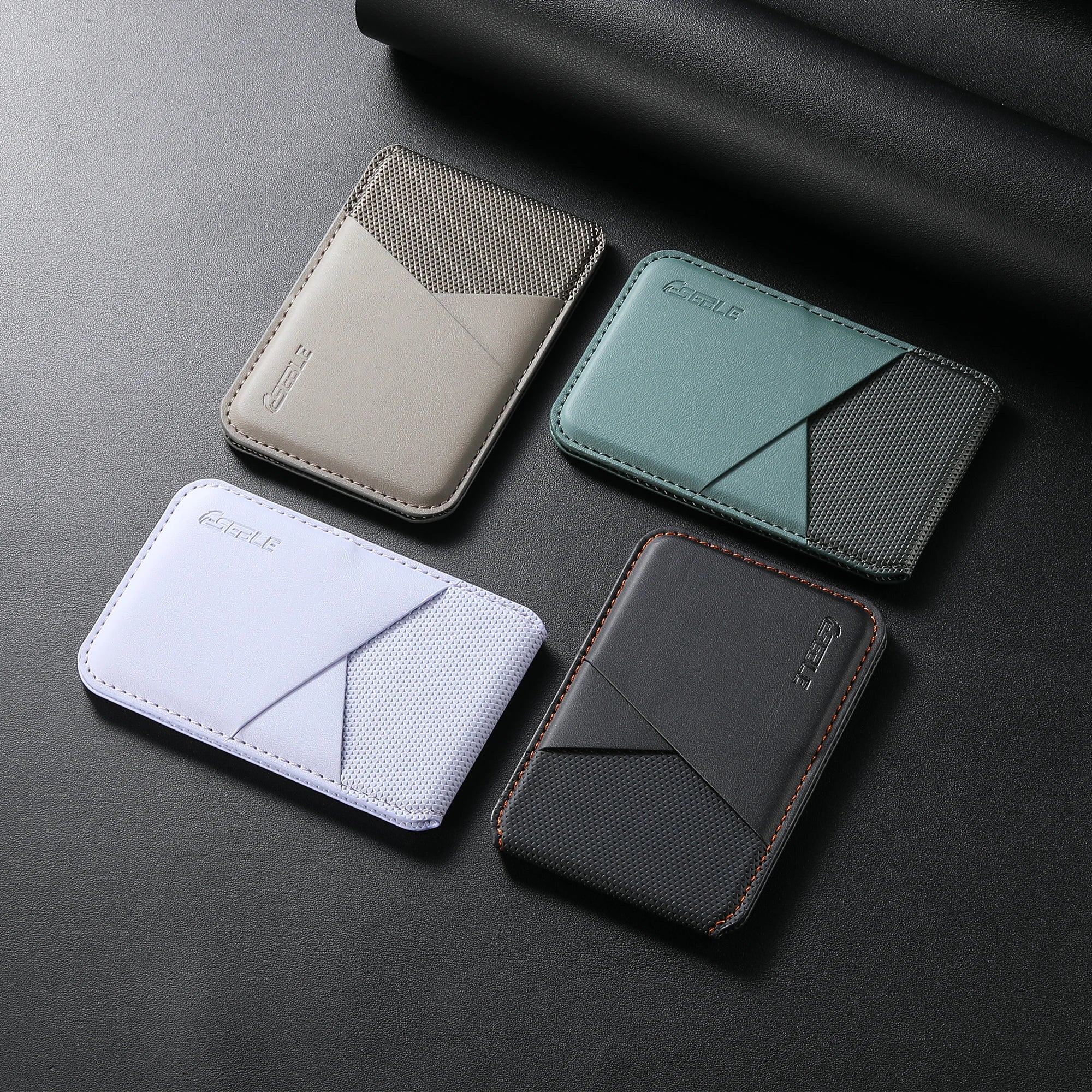 Elegant Leather Wallet MagSafe Card Holder for iPhone & Galaxy