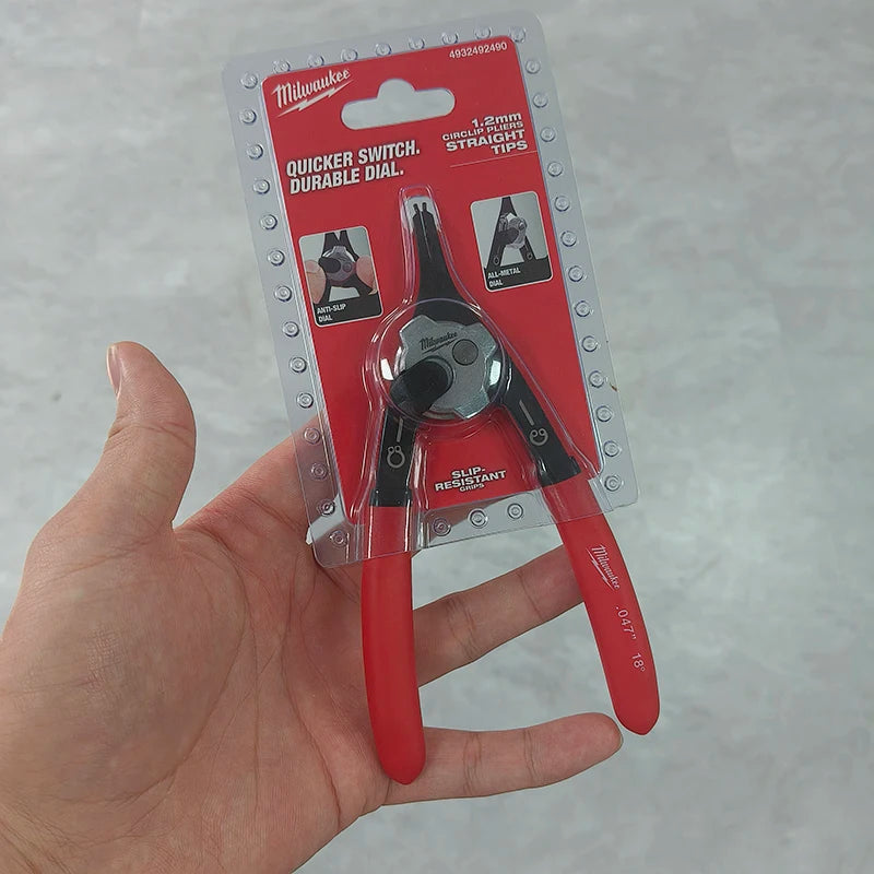 Milwaukee Straight Tip Circlip Pliers with Anti-Slip Grip