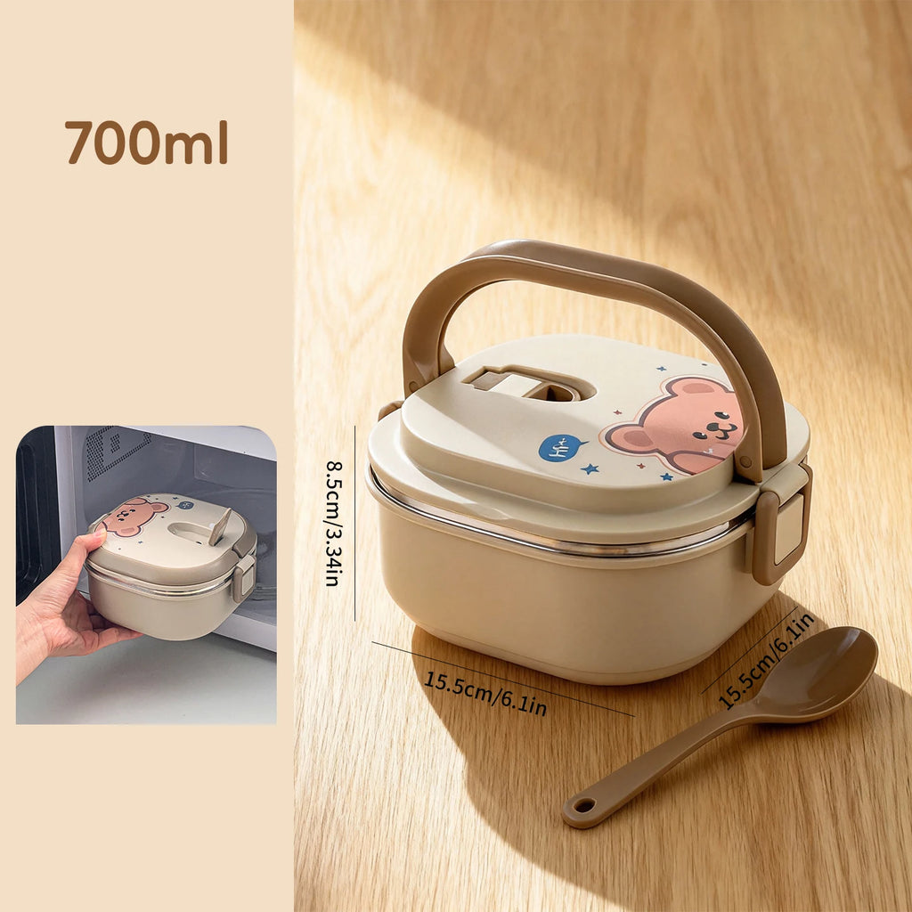 Insulated Bento Lunch Box - Microwave Safe & Leakproof