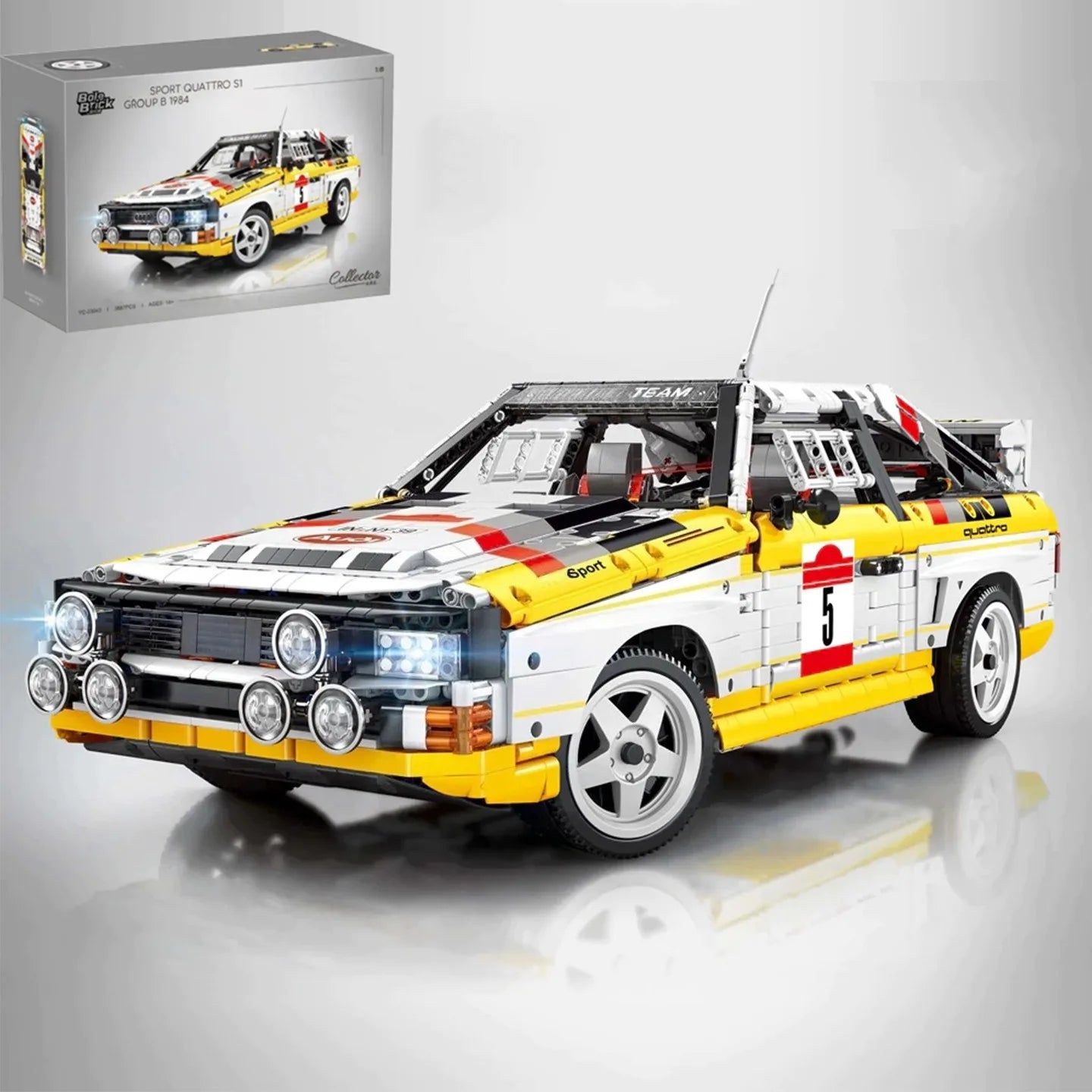 3887-Piece Retro Rally Car Building Blocks - Creative DIY Model Set