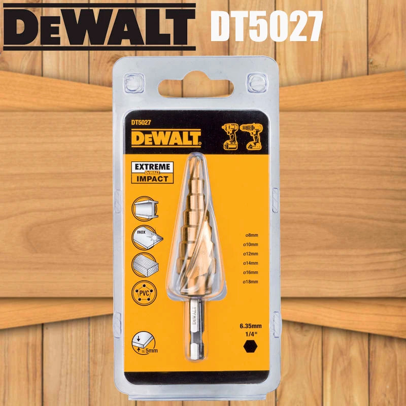 DEWALT Titanium Step Drill Bit Set - Impact Hex, Durable Metal Tool