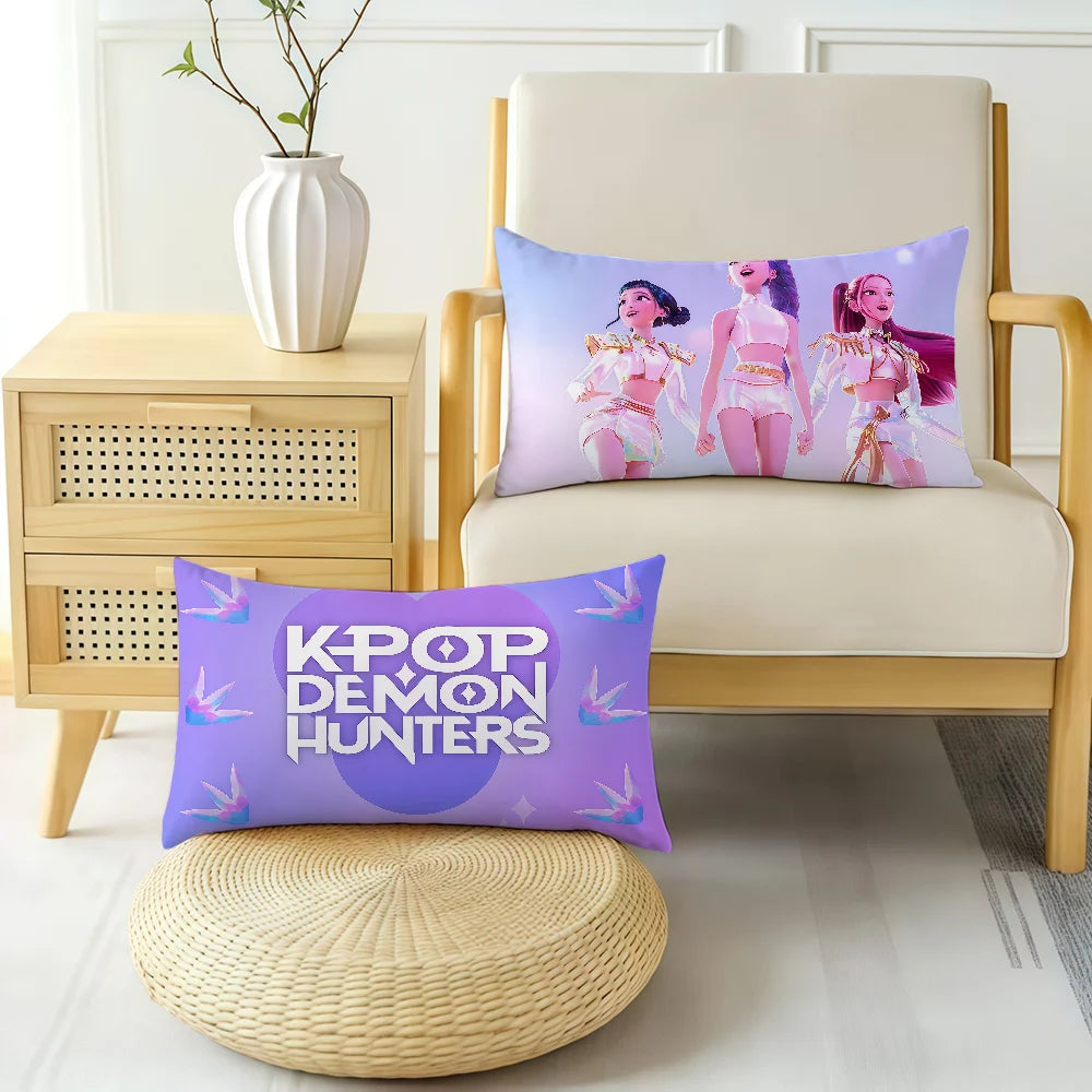 K-KPop D-Demon H-Hunters-ES Double-Sided Pillow Cover - Cozy Decorative Accent